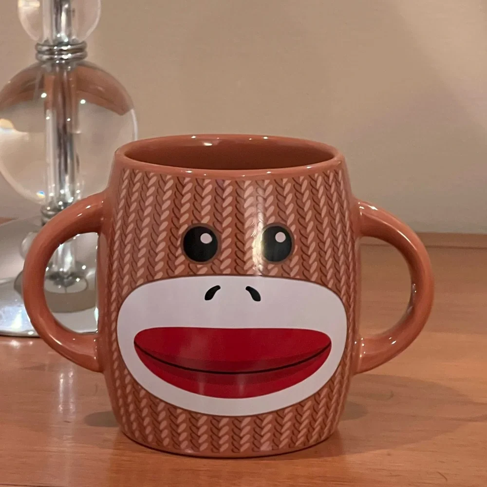Mug Brown Sock Monkey Mug 10oz - Picture 2 of 4